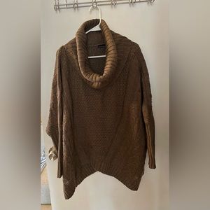 Moda international cowl neck brown sweater